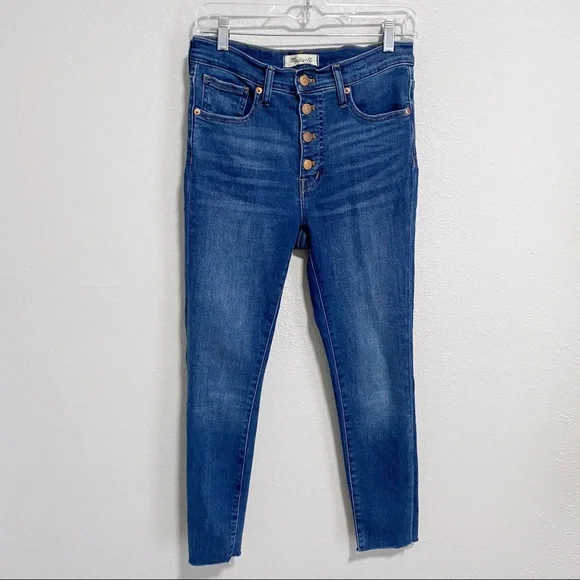 Madewell 9" Mid-Rise Skinny Jeans 27 - Picture 1 of 7